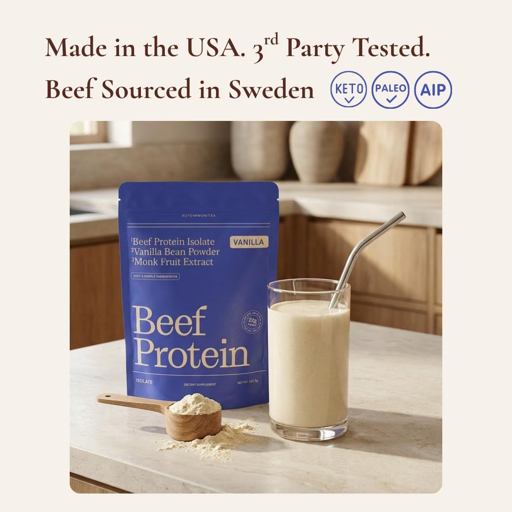Gut-Friendly Beef Protein Isolate — Vanilla Grass-Fed Protein Powder
