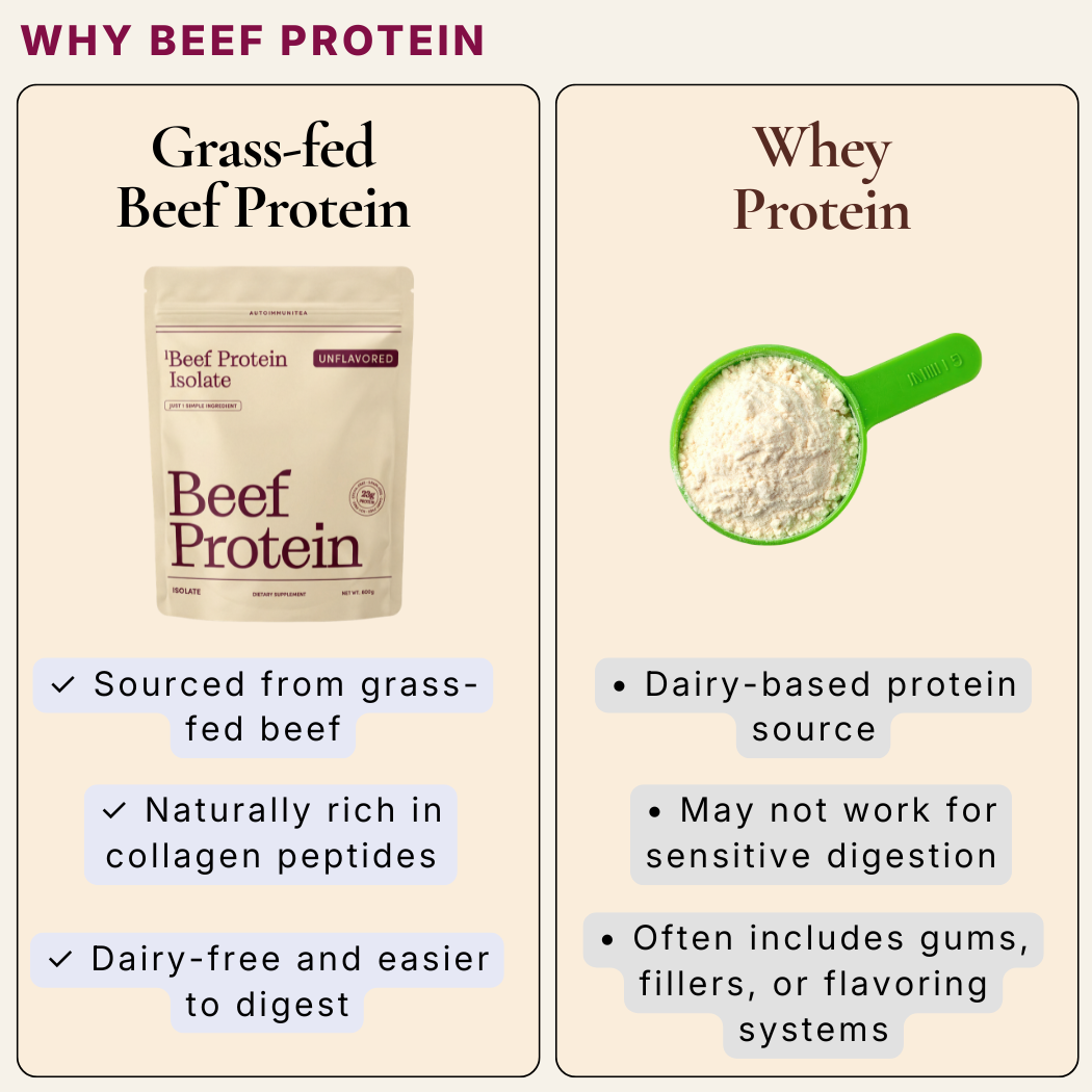 Gut-Friendly Beef Protein Isolate — Unflavored Grass-Fed Protein Powder