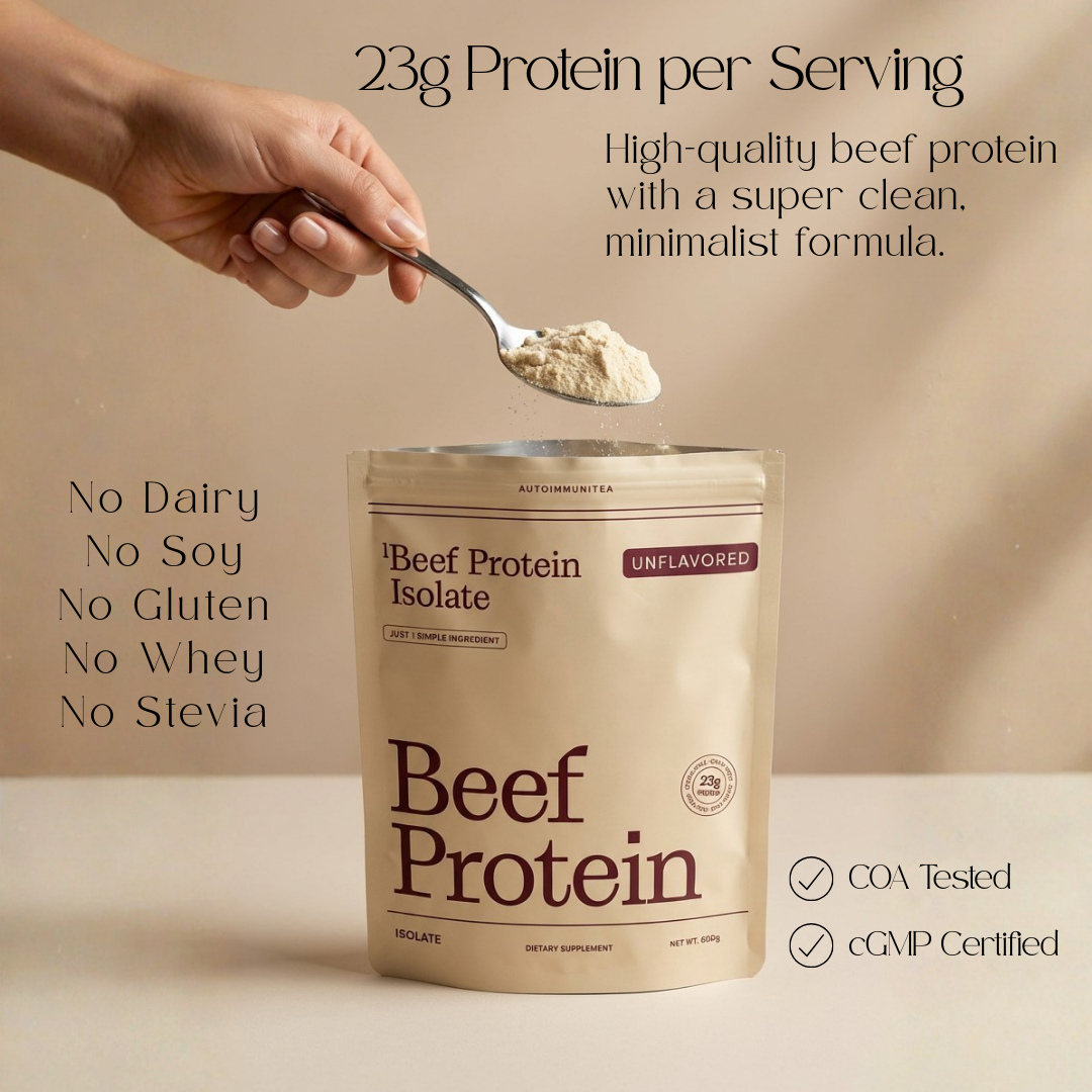 Gut-Friendly Beef Protein Isolate — Unflavored Grass-Fed Protein Powder