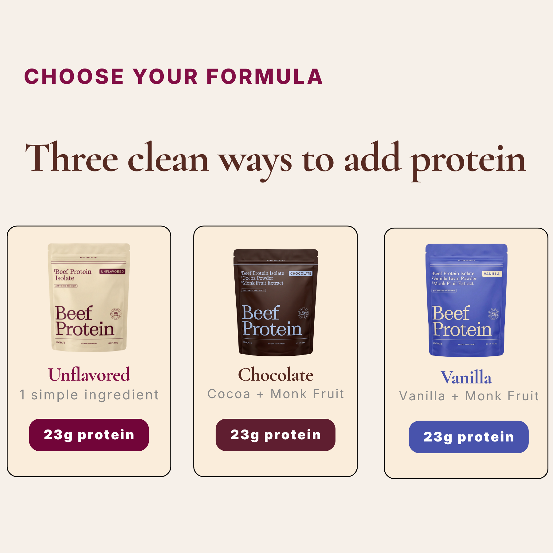 Gut-Friendly Beef Protein Isolate — Unflavored Grass-Fed Protein Powder