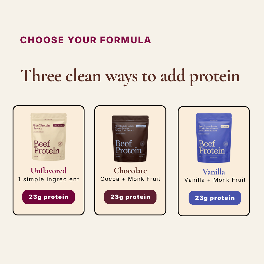 Gut-Friendly Beef Protein Isolate — Vanilla Grass-Fed Protein Powder