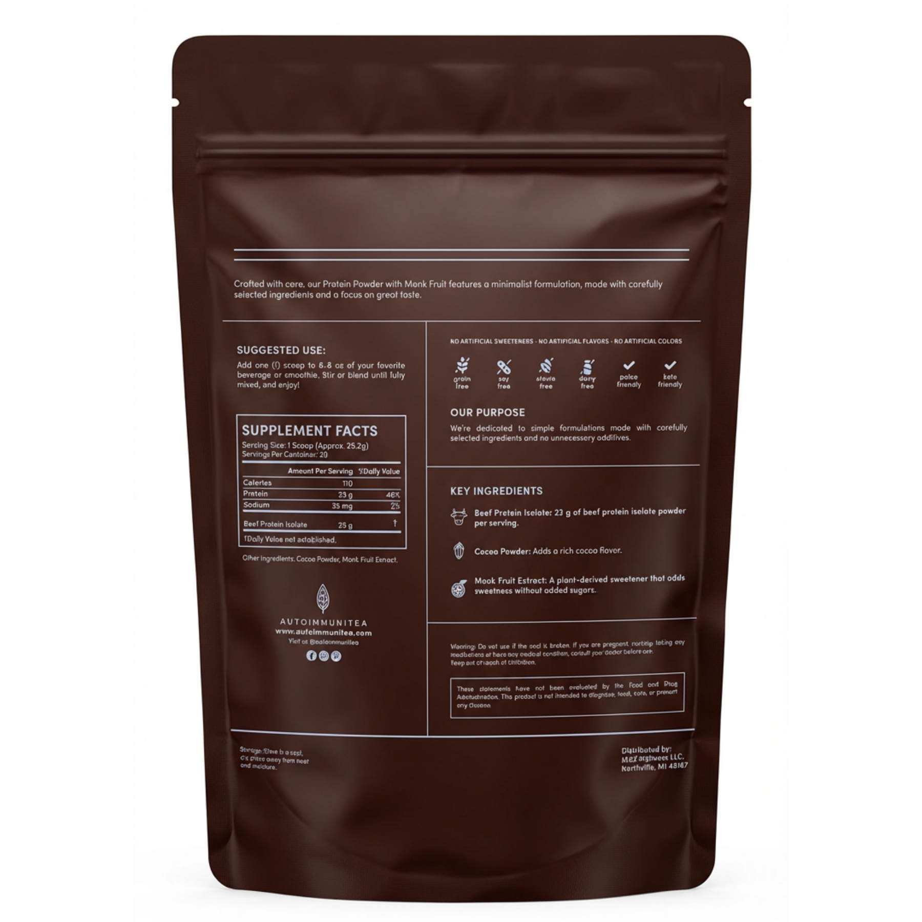 Gut-Friendly Beef Protein Isolate — Chocolate Grass-Fed Protein Powder