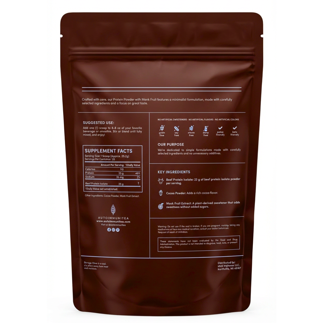 Gut-Friendly Beef Protein Isolate — Chocolate Grass-Fed Protein Powder