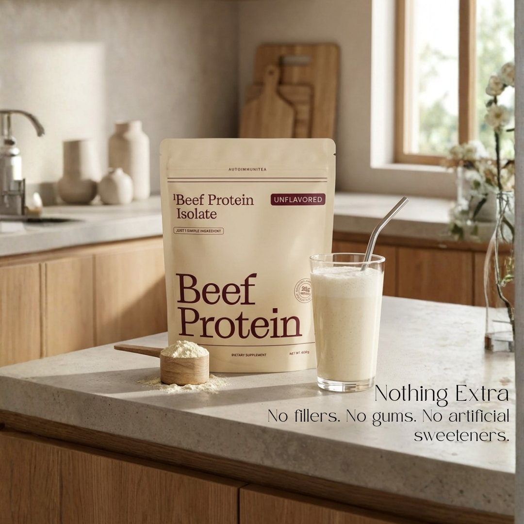 Gut-Friendly Beef Protein Isolate — Unflavored Grass-Fed Protein Powder
